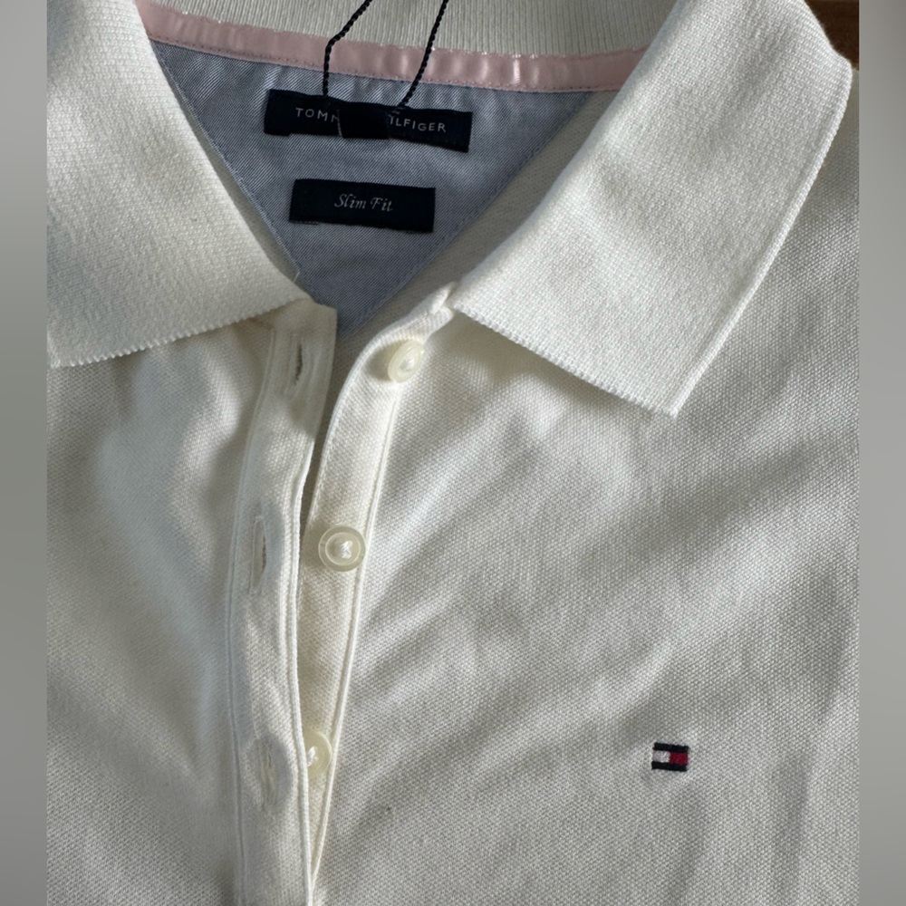 Tommy Hilfiger Women’s White Slim Fit Polo Shirt - Picture 3 of 4